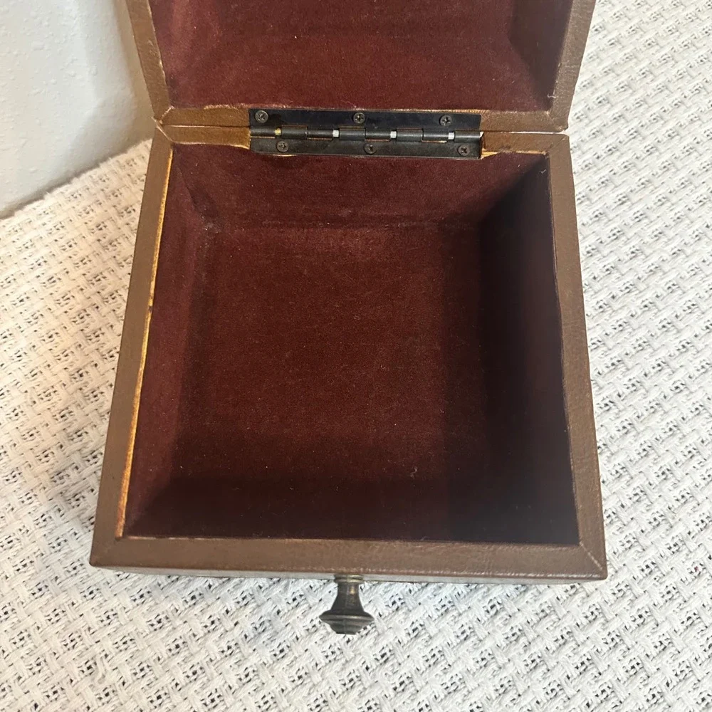 Equestrian Jewelry Box Brown Horse Tassel Dark Academia Velvet Western Cowgirl